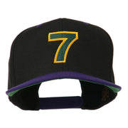 Arial Number 7 Embroidered Classic Two Tone Cap