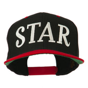 Star Embroidered Snapback Cap