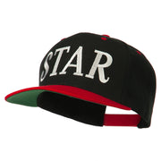 Star Embroidered Snapback Cap