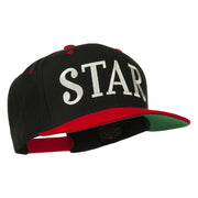 Star Embroidered Snapback Cap