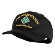 4th Infantry Division Steadfast and Loyal Patched Solid Cotton Twill Pro Style Cap - Black OSFM