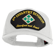 4th Infantry Division Steadfast and Loyal Patched Solid Cotton Twill Pro Style Cap - White OSFM