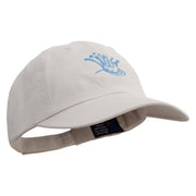 Splash Water Icon Embroidered Low Profile Dyed Cotton Twill Cap - Putty OSFM