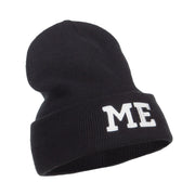 ME Maine State Embroidered Long Beanie