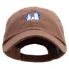 Penguin Family Embroidered Low Profile Washed Cap - Brown OSFM