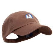 Penguin Family Embroidered Low Profile Washed Cap - Brown OSFM