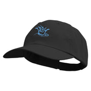 Splash Water Icon Embroidered Low Profile Dyed Cotton Twill Cap - Black OSFM