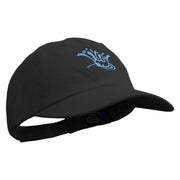 Splash Water Icon Embroidered Low Profile Dyed Cotton Twill Cap - Black OSFM