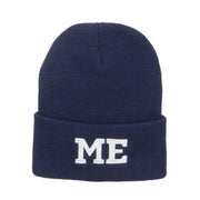 ME Maine State Embroidered Long Beanie