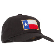 Texas Flag Embroidered Unstructured Washed Cap