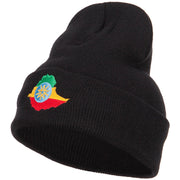 Ethiopia Flag Map Embroidered Long Beanie