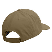 Splash Water Icon Embroidered Low Profile Dyed Cotton Twill Cap - Khaki OSFM