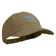 Splash Water Icon Embroidered Low Profile Dyed Cotton Twill Cap - Khaki OSFM