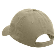 Penguin Family Embroidered Low Profile Washed Cap - Khaki OSFM