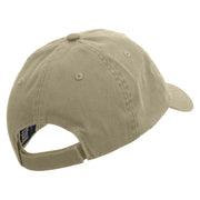 Penguin Family Embroidered Low Profile Washed Cap - Khaki OSFM