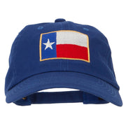 Texas Flag Embroidered Unstructured Washed Cap