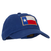 Texas Flag Embroidered Unstructured Washed Cap