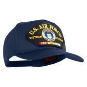 U.S. Air Force Vietnam Veteran Patched Solid Cotton Twill 5 Panel Prostyle Snap Cap - Navy OSFM