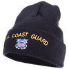 US Coast Guard Logo Embroidered 12 Inch Long Knitted Beanie