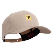 Fahrenheit Temperature Icon Embroidered Solid Cotton Twill Prostyle Cap - Khaki OSFM