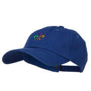 Mardi Gras Fleur de Lis Embroidered Washed Cap