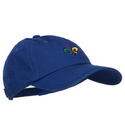 Mardi Gras Fleur de Lis Embroidered Washed Cap