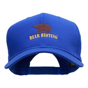 Bear Hunting Embroidered Cotton Twill Pro Style Cap