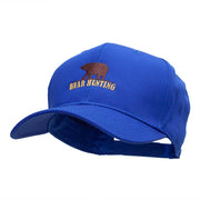 Bear Hunting Embroidered Cotton Twill Pro Style Cap