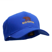 Bear Hunting Embroidered Cotton Twill Pro Style Cap