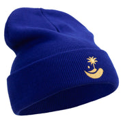 Golden Beach Logo Embroidered 12 Inch Long Knitted Beanie