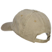 3D Fleur de Lis Embroidered Washed Buckled Cap