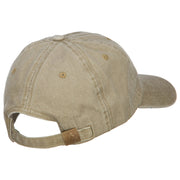 3D Fleur de Lis Embroidered Washed Buckled Cap