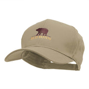 Bear Hunting Embroidered Cotton Twill Pro Style Cap