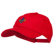 Mardi Gras Fleur de Lis Embroidered Washed Cap