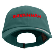 Savannah Logo Embroidered Dad Style Unstructured Low Profile 6 panel Cotton Cap - Spruce OSFM