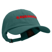 Savannah Logo Embroidered Dad Style Unstructured Low Profile 6 panel Cotton Cap - Spruce OSFM