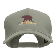 Bear Hunting Embroidered Cotton Twill Pro Style Cap