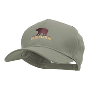 Bear Hunting Embroidered Cotton Twill Pro Style Cap