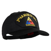 3rd Armored Division Spearhead Patched Solid Cotton Twill Pro Style Cap - Black OSFM