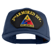 3rd Armored Division Spearhead Patched Solid Cotton Twill Pro Style Cap - Navy OSFM