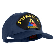 3rd Armored Division Spearhead Patched Solid Cotton Twill Pro Style Cap - Navy OSFM