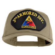 3rd Armored Division Spearhead Patched Solid Cotton Twill Pro Style Cap - Khaki OSFM