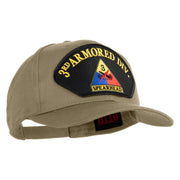 3rd Armored Division Spearhead Patched Solid Cotton Twill Pro Style Cap - Khaki OSFM