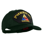 3rd Armored Division Spearhead Patched Solid Cotton Twill Pro Style Cap - Dark Green OSFM