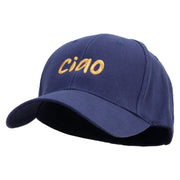 Ciao Embroidered Low Profile Washed Flex Cap - Navy OSFM