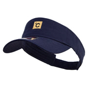 Celsius Temperature Embroidered Cotton Twill Sun Visor - Navy OSFM