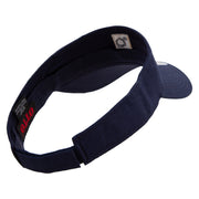 Celsius Temperature Embroidered Cotton Twill Sun Visor - Navy OSFM