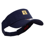 Celsius Temperature Embroidered Cotton Twill Sun Visor - Navy OSFM