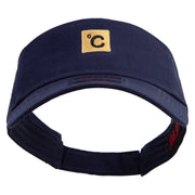 Celsius Temperature Embroidered Cotton Twill Sun Visor - Navy OSFM