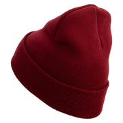 The Rodfather Phrase Embroidered 12 Inch Long Knitted Beanie. - Maroon OSFM